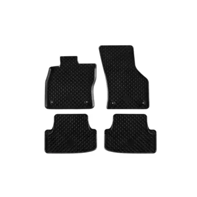 Tappetini Gomma Set 4 Pezzi Neri per Volkswagen Golf Vii 2012-2019