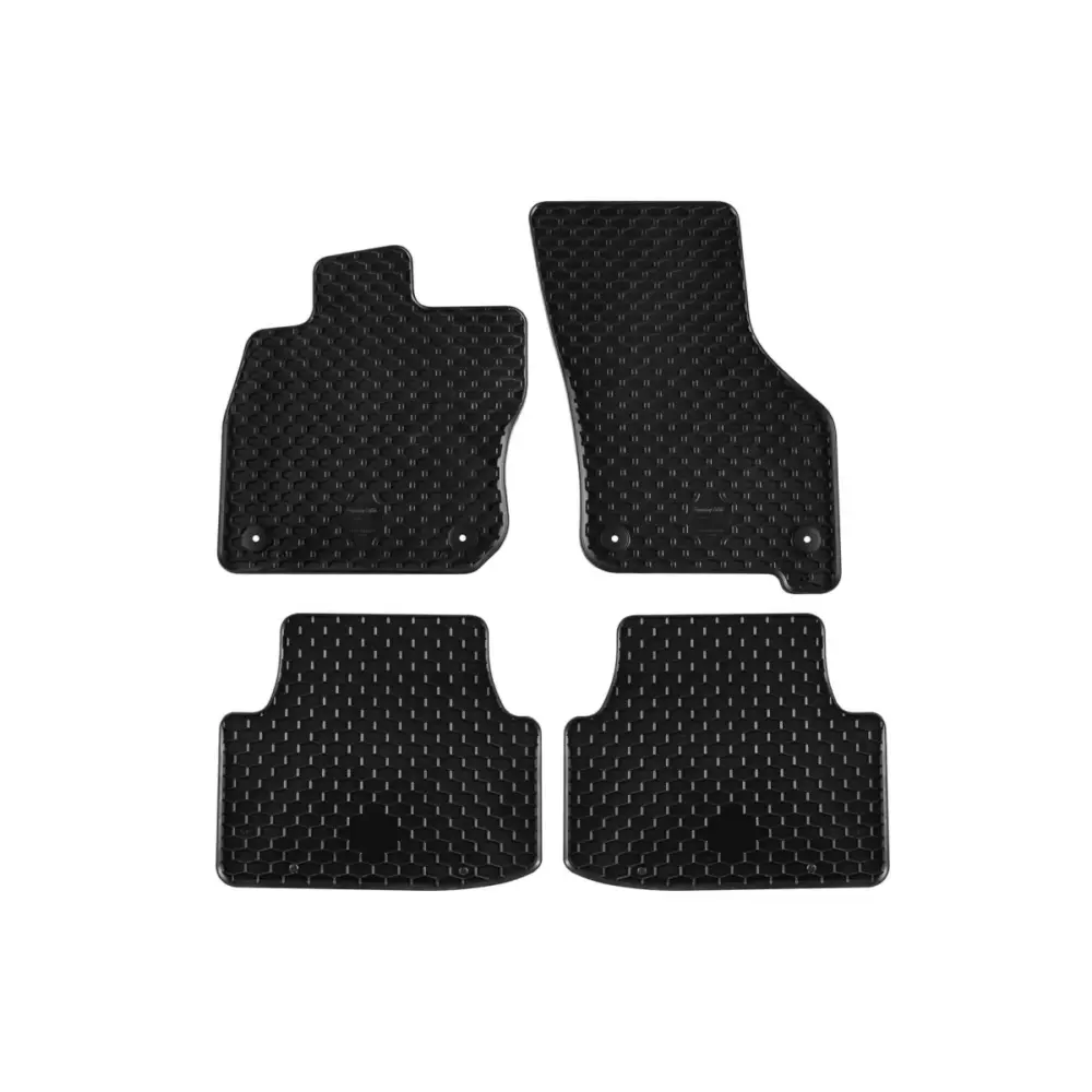 Tappetini Gomma Set 4 Pezzi Neri per Volkswagen Golf Viii Hybrid Station Wagon