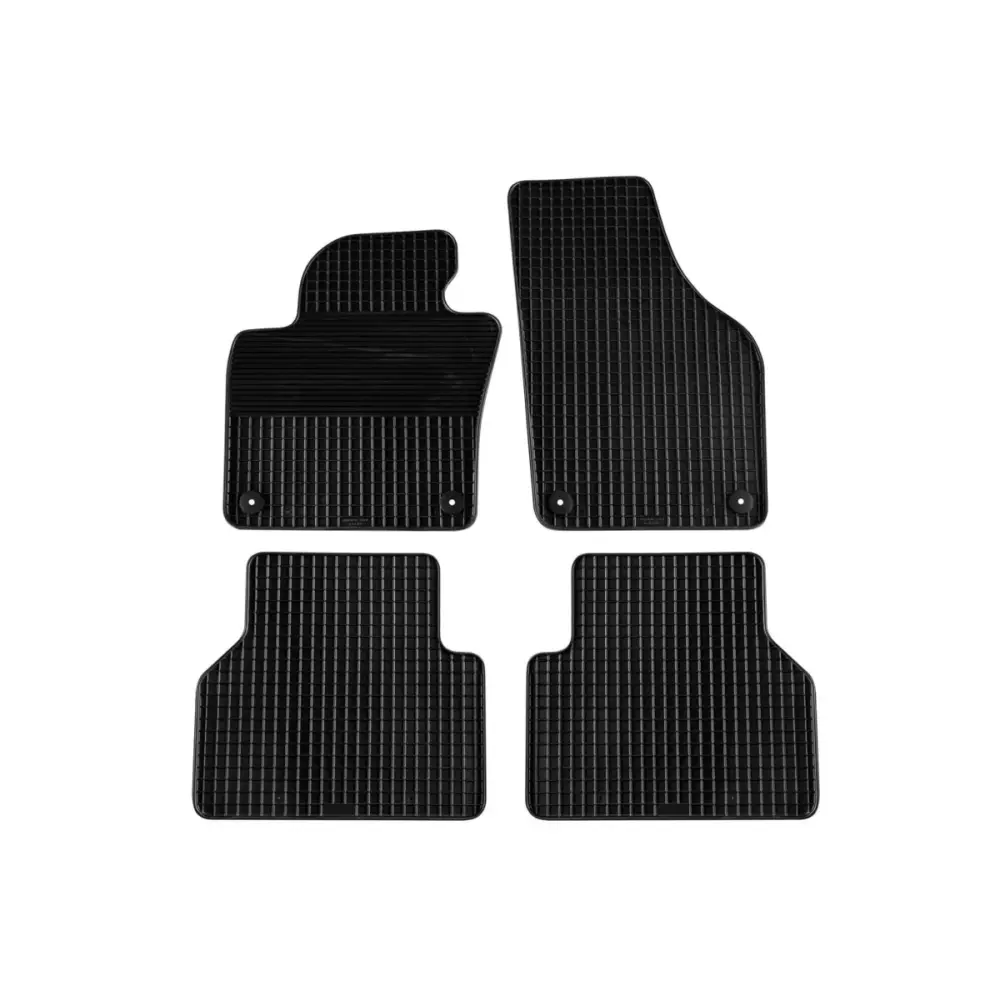 Tappetini Gomma Set 4 Pezzi Neri per Volkswagen Tiguan 2007-2016