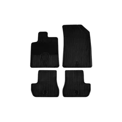 Tappetini Gomma Set 4 Pezzi Nero per Citroën C2 2004-2009