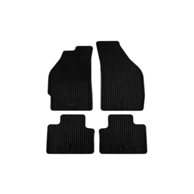 Tappetini Gomma Set 4 Pezzi Nero per Fiat Punto 1999-2005