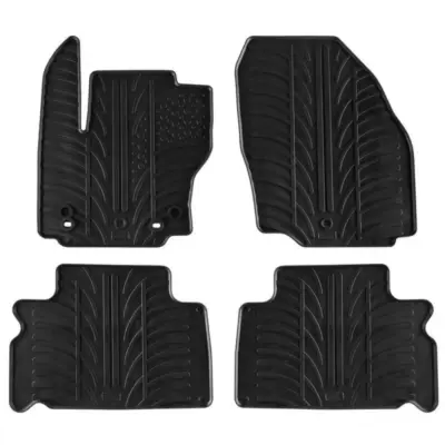 Tappetini Gomma Set 4 Pezzi Nero per Ford S-max 2006-2010