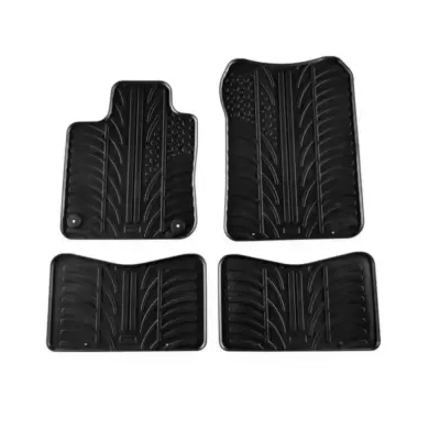 Tappetini Gomma Set 4 Pezzi Nero per Renault Twingo Ii 2007-2014