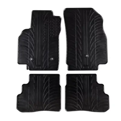 Tappetini Gomma Set 4 Pezzi per Opel Karl dal 2015 Nero