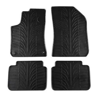 Tappetini Gomma Set 4 Pezzi per Peugeot 308 Sw 2013- Nero