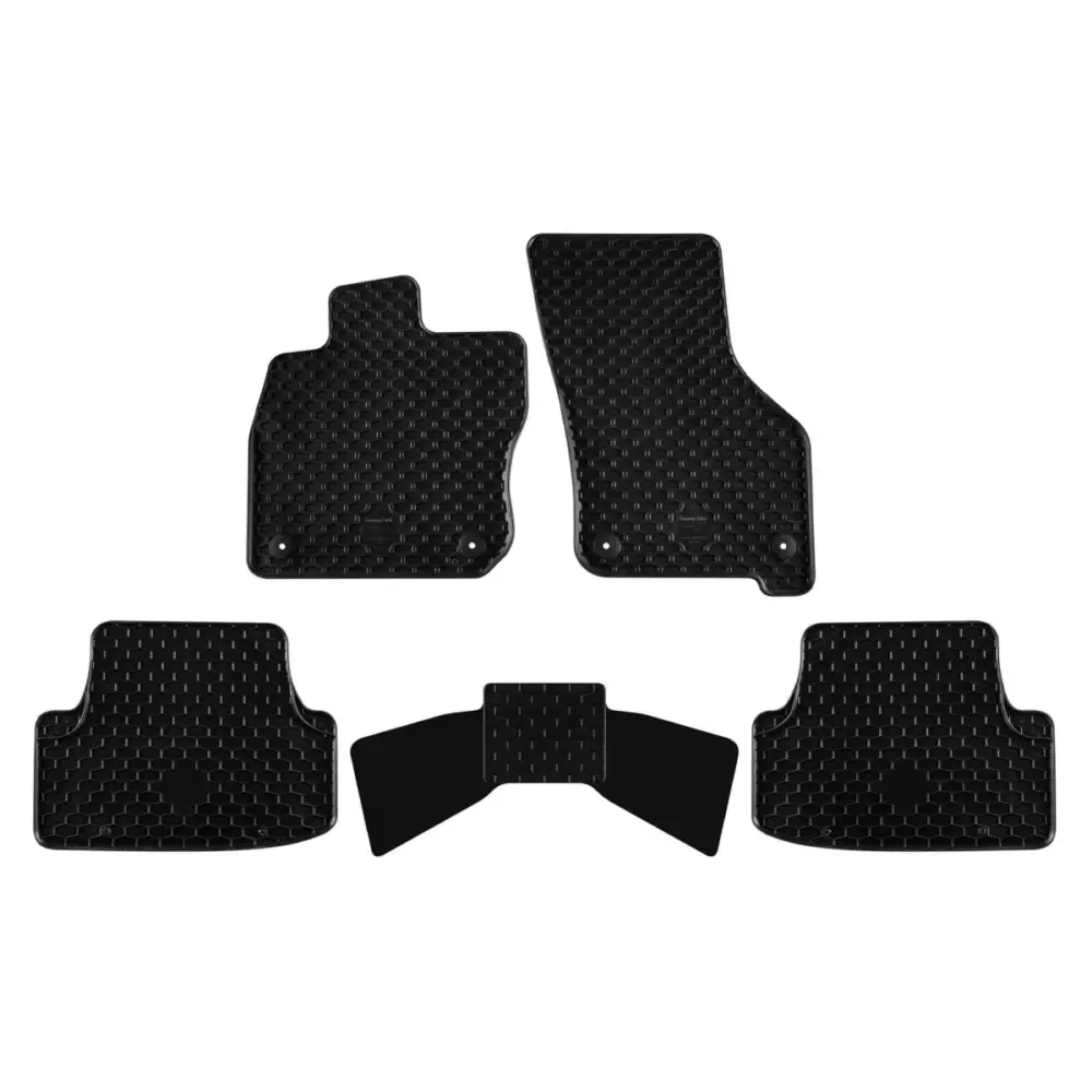 Tappetini Gomma Set 5 Pezzi per Volkswagen Golf Viii Hybrid dal 2020 Nero