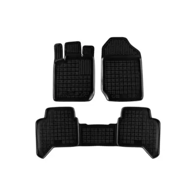 Tappetini Gomma Specifici 3 Pezzi Neri per Ford Ranger 4 Porte dal 2011