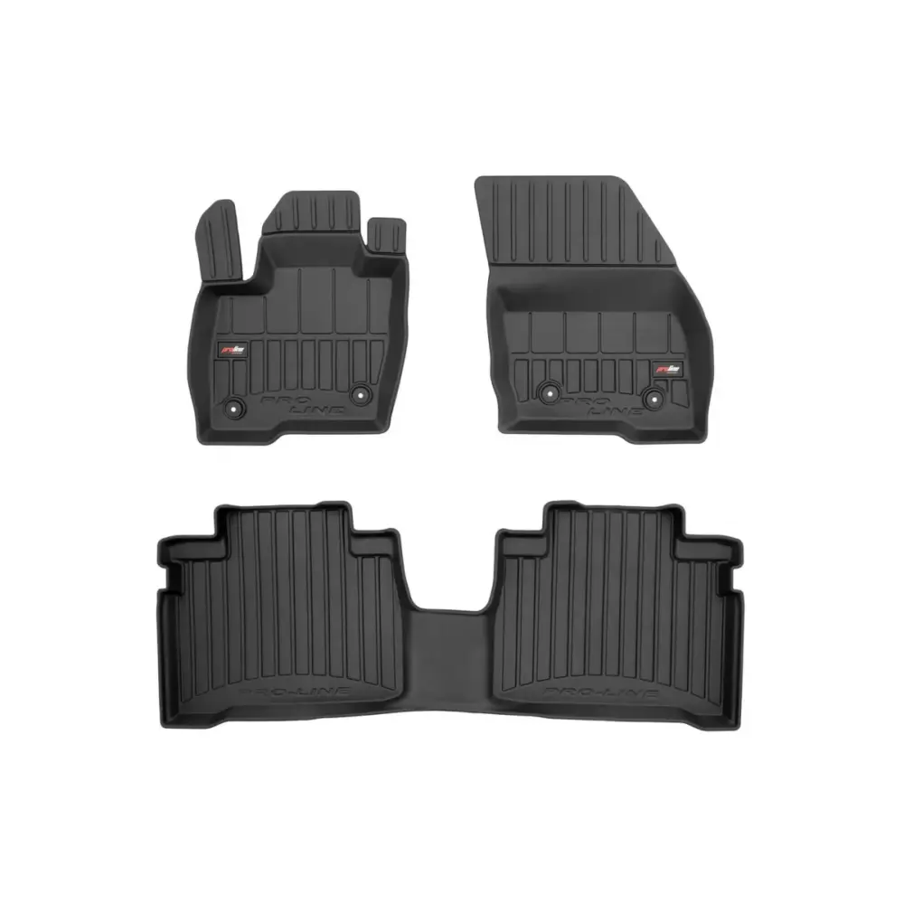 Tappetini Gomma Specifici 3 Pezzi Neri per Ford S-max dal 2015