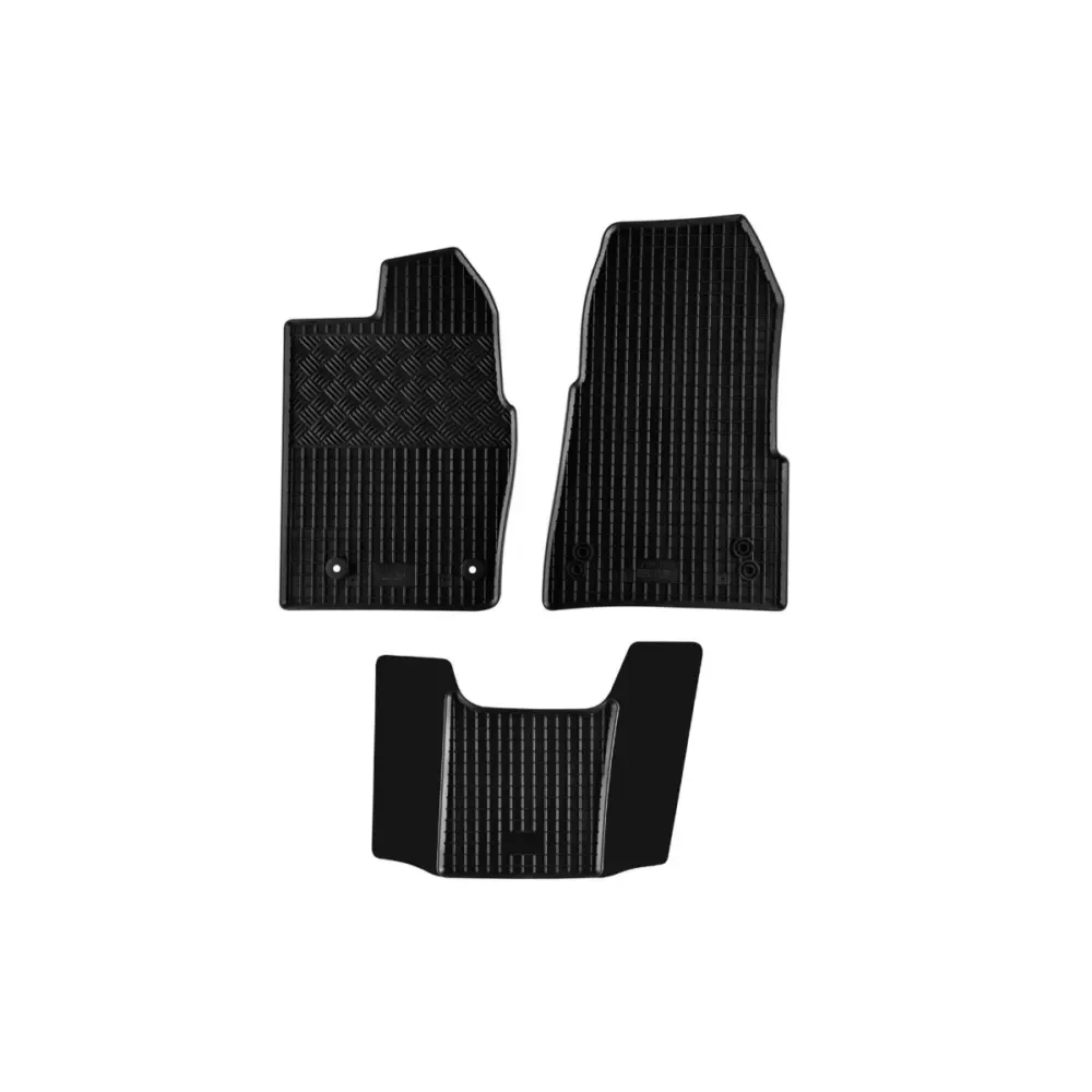 Tappetini Gomma Specifici 3 Pezzi Neri per Ford Tourneo Custom dal 2018 2/3