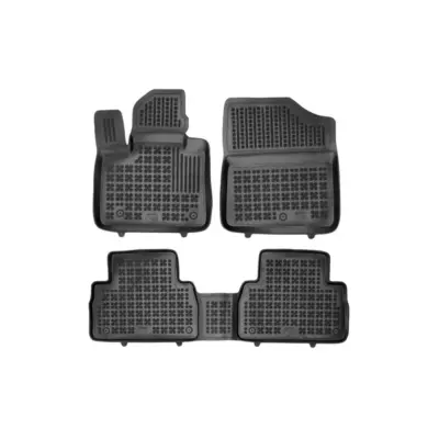 Tappetini Gomma Specifici 3 Pezzi Neri per Hyundai Santa Fe Hybrid dal 2020 5
