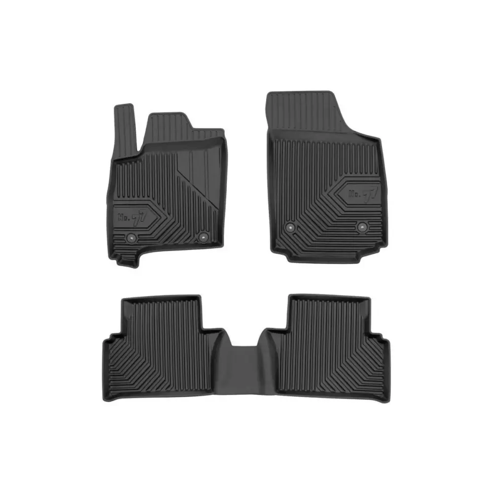 Tappetini Gomma Specifici 3 Pezzi Neri per Opel Meriva a 2003-2010