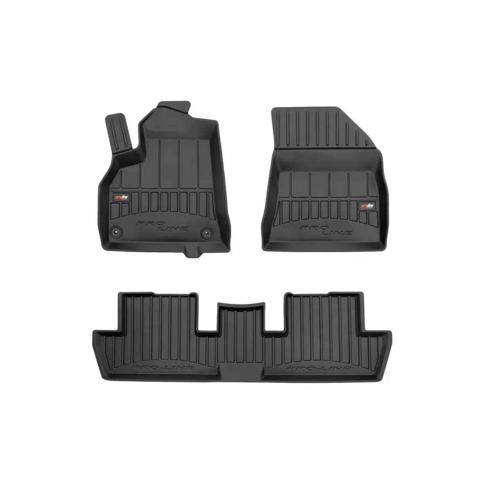 Tappetini Gomma Specifici 3 Pezzi Neri per Peugeot 3008 2009-2016