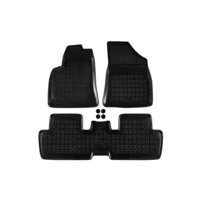 Tappetini Gomma Specifici 3 Pezzi Neri per Peugeot 3008 2009-2016