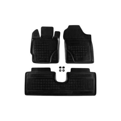 Tappetini Gomma Specifici 3 Pezzi Neri per Toyota Yaris 2011-2019