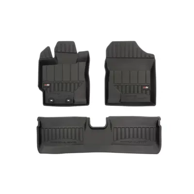 Tappetini Gomma Specifici 3 Pezzi Neri per Toyota Yaris 2011-2019 Non Hybrid