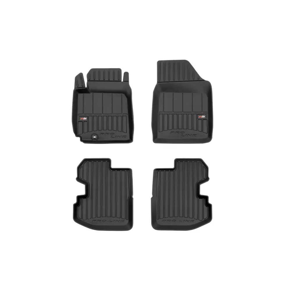 Tappetini Gomma Specifici 3 Pezzi Neri per Toyota Yaris I 1999-2005 3 Porte