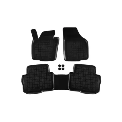 Tappetini Gomma Specifici 3 Pezzi Neri per VW Sharan dal 2010 5 Posti