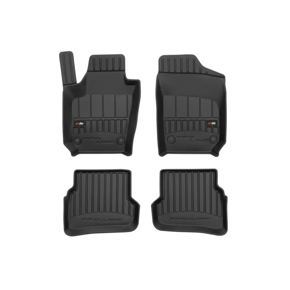 Tappetini Gomma Specifici 3D Proline Nero 4 Pezzi per Volkswagen Polo 2008-2017