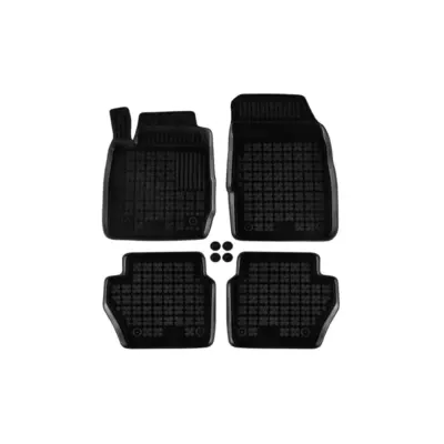 Tappetini Gomma Specifici 4 Pezzi Colore Nero per Ford Fiesta 2008-2016