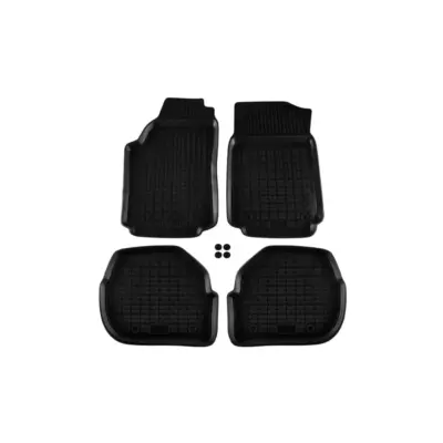 Tappetini Gomma Specifici 4 Pezzi Neri per Audi 100 1982-1994