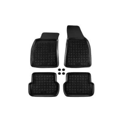 Tappetini Gomma Specifici 4 Pezzi Neri per Audi A4 B6 B7 2000-2008
