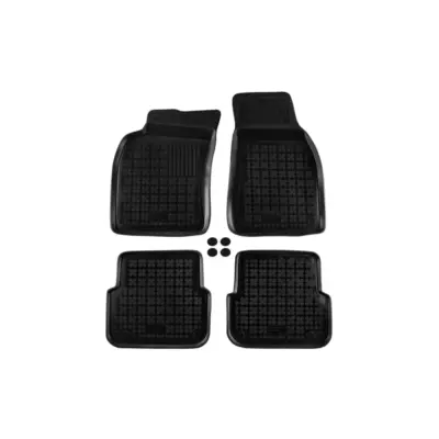 Tappetini Gomma Specifici 4 Pezzi Neri per Audi A6 Berlina e Allroad 2004-2011