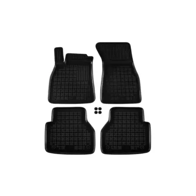 Tappetini Gomma Specifici 4 Pezzi Neri per Audi A6 Berlina e Station Wagon