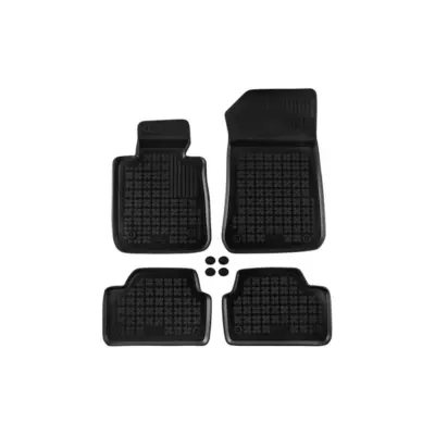 Tappetini Gomma Specifici 4 Pezzi Neri per BMW Serie 1 E87 2004-2011 5 Porte