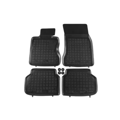 Tappetini Gomma Specifici 4 Pezzi Neri per BMW Serie 7 F01 2008-2015