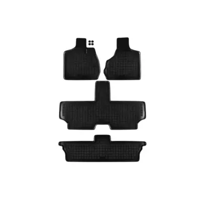 Tappetini Gomma Specifici 4 Pezzi Neri per Chrysler Voyager 2001-2007 7 Posti