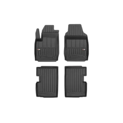 Tappetini Gomma Specifici 4 Pezzi Neri per Fiat 500 dal 2007