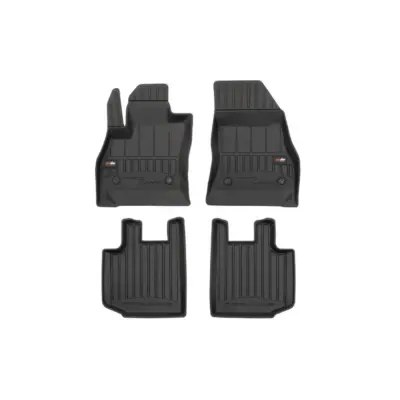 Tappetini Gomma Specifici 4 Pezzi Neri per Fiat 500l dal 2012