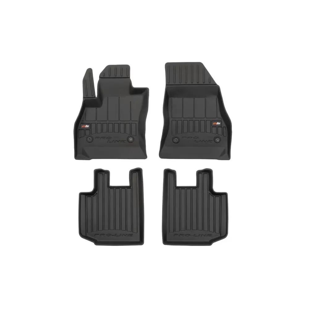 Tappetini Gomma Specifici 4 Pezzi Neri per Fiat 500l dal 2012