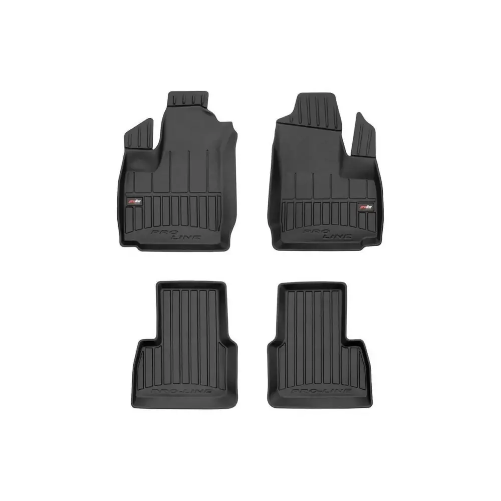 Tappetini Gomma Specifici 4 Pezzi Neri per Fiat Doblo 2000-2010