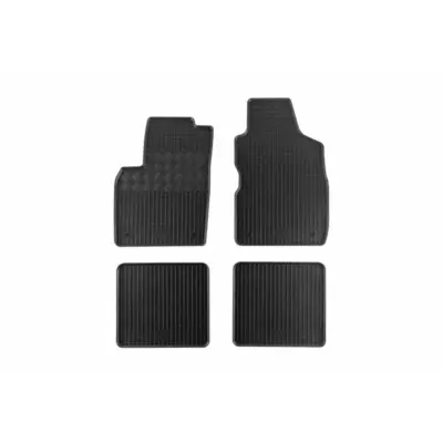 Tappetini Gomma Specifici 4 Pezzi Neri per Fiat Panda dal 2003