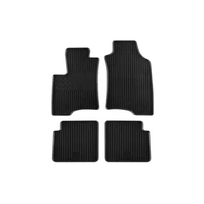 Tappetini Gomma Specifici 4 Pezzi Neri per Fiat Panda dal 2012 Panda Hybrid