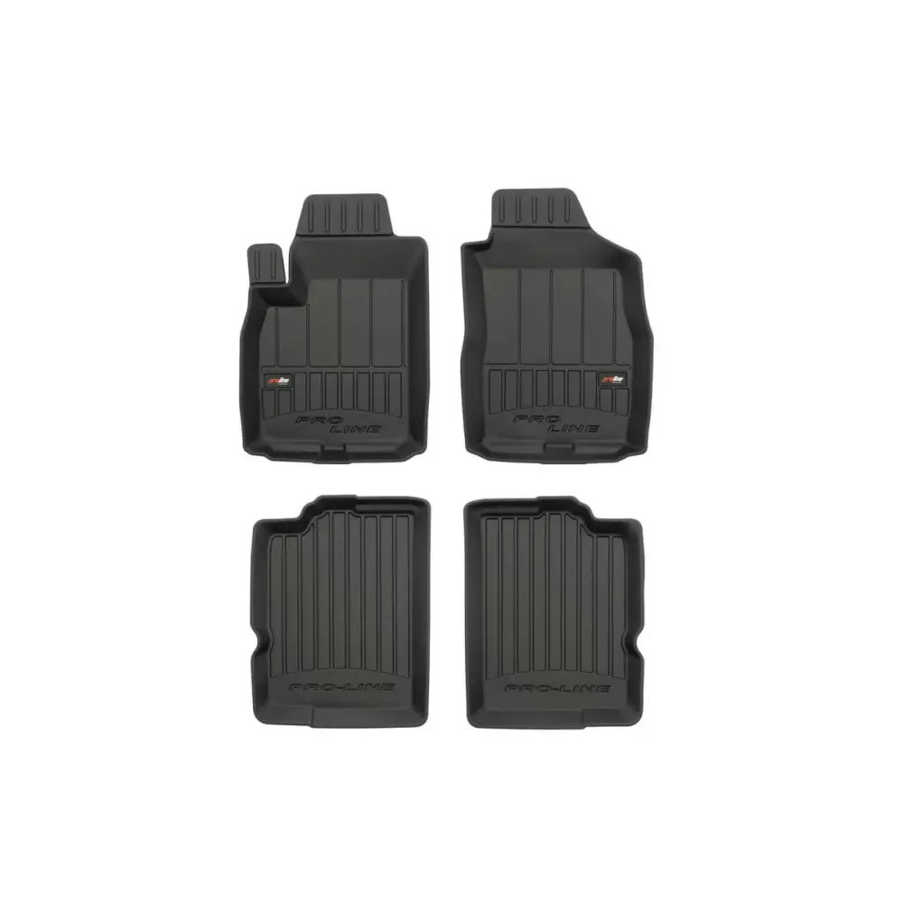 Tappetini Gomma Specifici 4 Pezzi Neri per Fiat Panda Ii 2003-2012