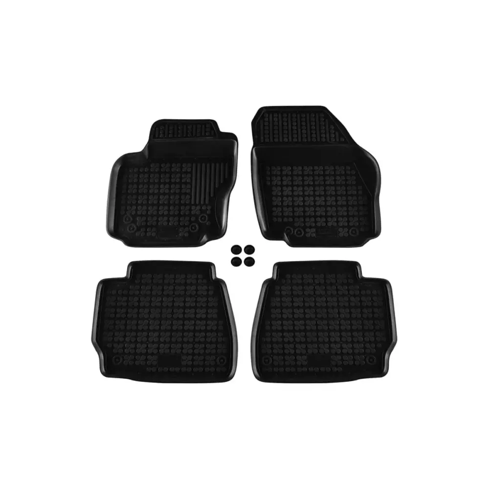 Tappetini Gomma Specifici 4 Pezzi Neri per Ford Mondeo 2007-2014