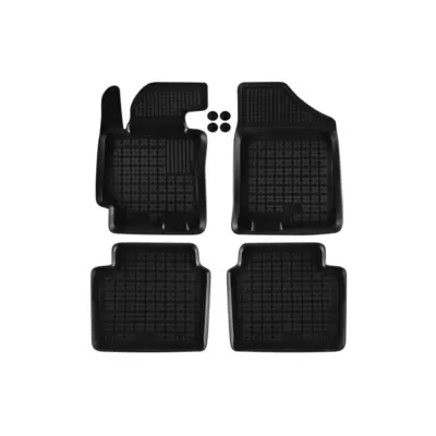 Tappetini Gomma Specifici 4 Pezzi Neri per Hyundai Elantra 2010-2016