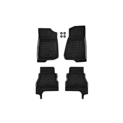 Tappetini Gomma Specifici 4 Pezzi Neri per Jeep Gladiator 4X4 dal 2021 Alpine