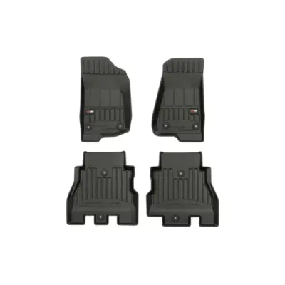 Tappetini Gomma Specifici 4 Pezzi Neri per Jeep Wrangler Jl 4 Porte dal 2017