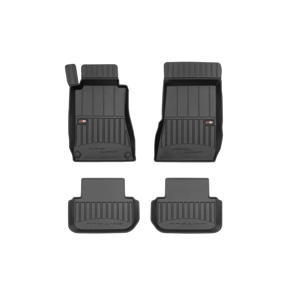 Tappetini Gomma Specifici 4 Pezzi Neri per Mercedes Clk C209 2002-2009