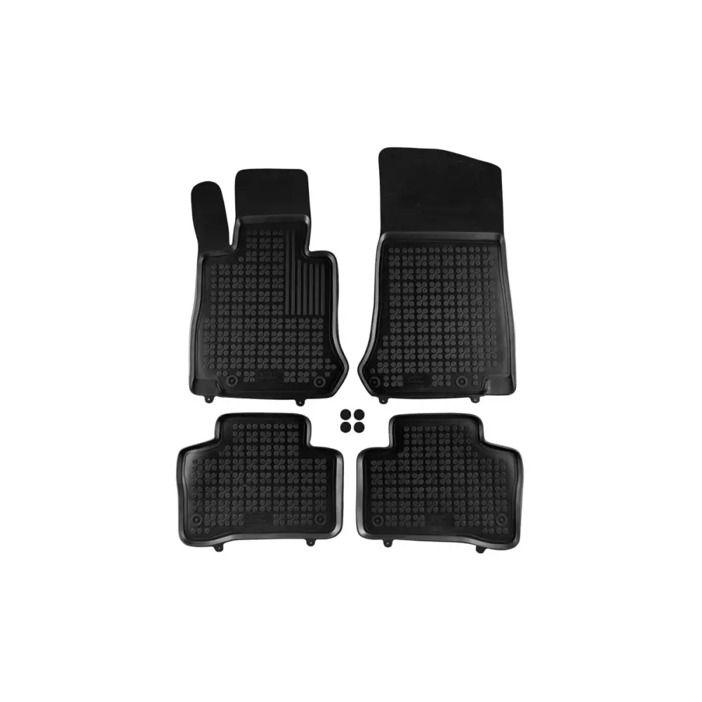 Tappetini Gomma Specifici 4 Pezzi Neri per Mercedes GLC X253 dal 2016