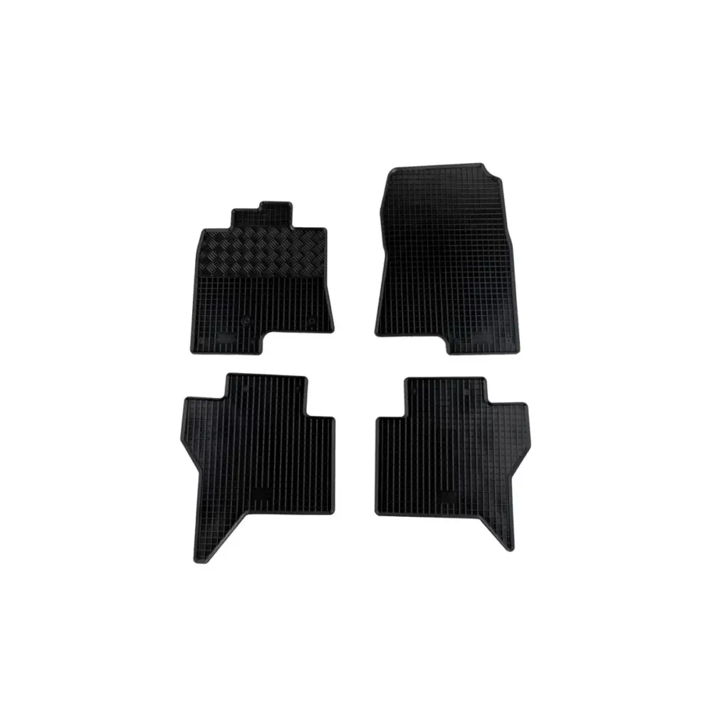 Tappetini Gomma Specifici 4 Pezzi Neri per Mitsubishi Pajero 5 Porte dal 2000