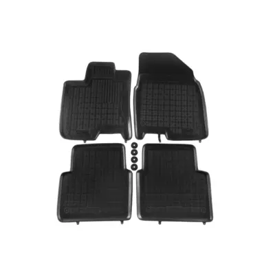 Tappetini Gomma Specifici 4 Pezzi Neri per Nissan Qashqai +2 2008-2013 7 Posti