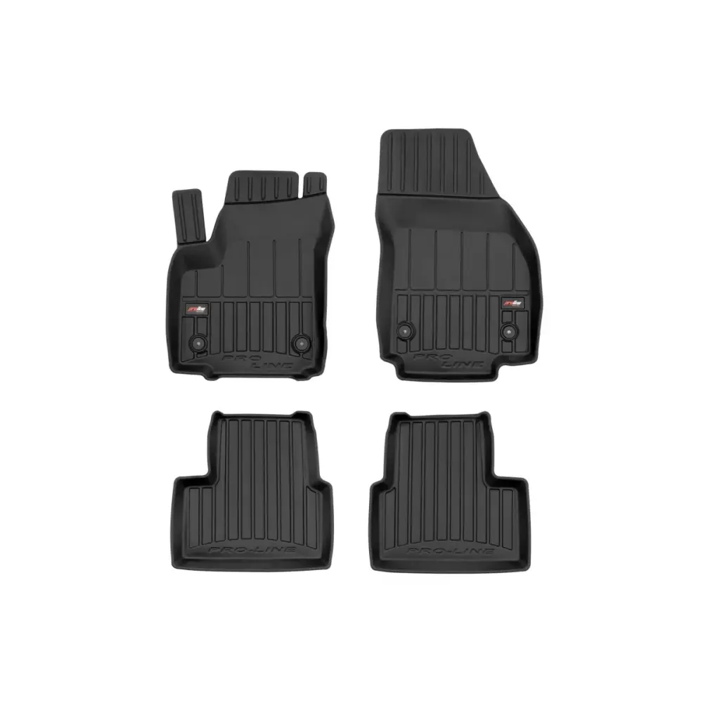 Tappetini Gomma Specifici 4 Pezzi Neri per Opel Meriva B 2010-2017