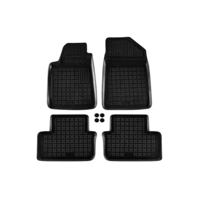 Tappetini Gomma Specifici 4 Pezzi Neri per Peugeot 407 2004-2011
