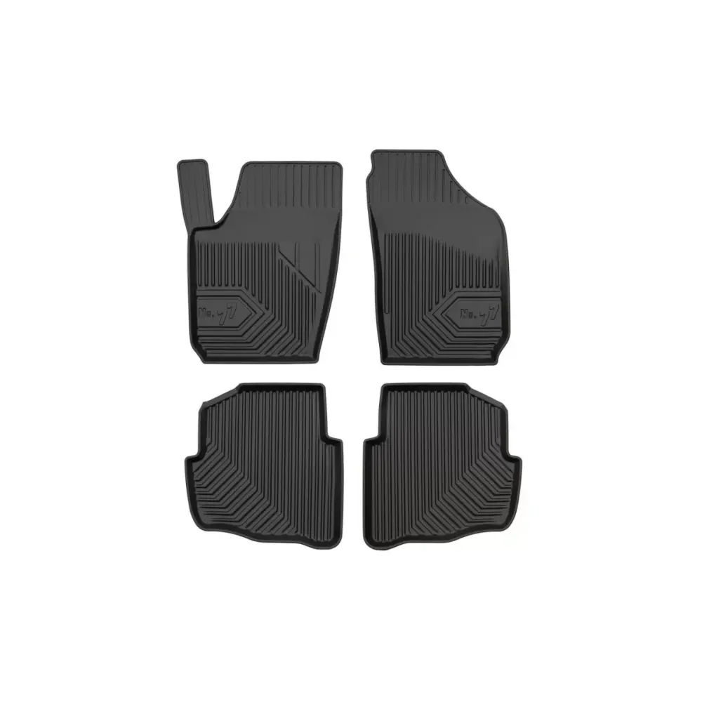 Tappetini Gomma Specifici 4 Pezzi Neri per Skoda Fabia 1999-2008