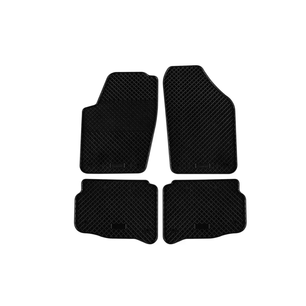 Tappetini Gomma Specifici 4 Pezzi Neri per Skoda Fabia 2000-2007