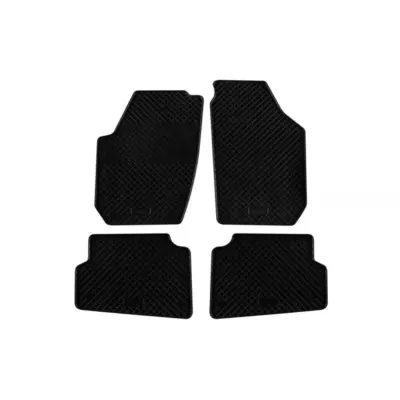Tappetini Gomma Specifici 4 Pezzi Neri per Skoda Fabia 2007-2014